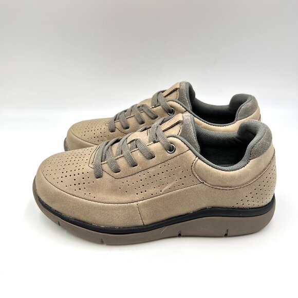 6‎ 4E XX WIDE WIDTH Propet Womens Sadie Brown Tan Leather Comfort Shoes Sneakers - Picture 6 of 13